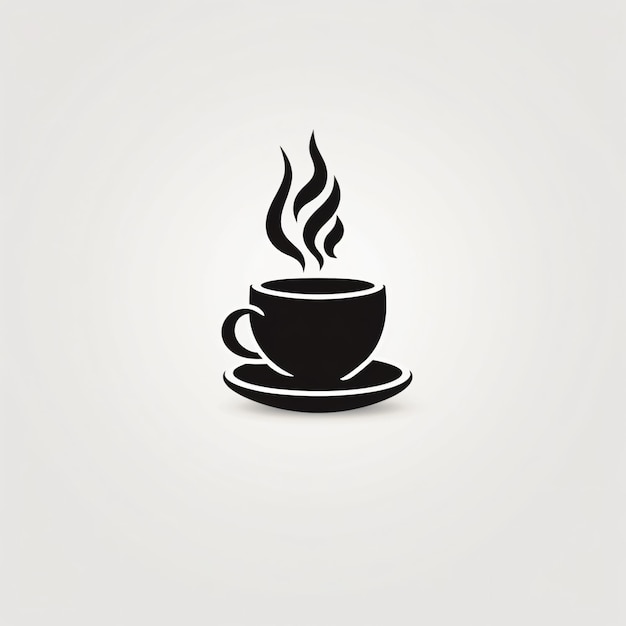 Vector logo of coffee shop minimalistic black and wh