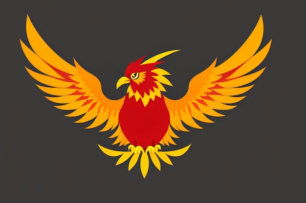 Vector Logo of Gradient Phoenix Bird