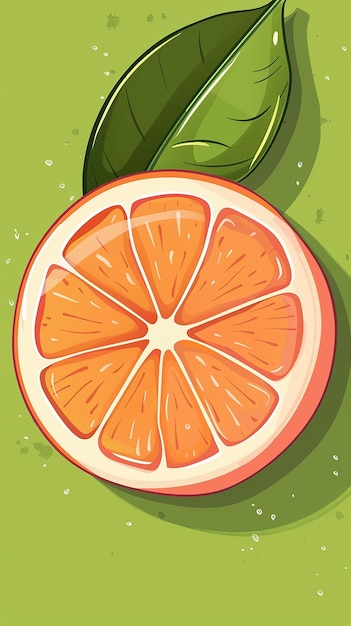 vector logo of a tall fresh and delicious grapefruit