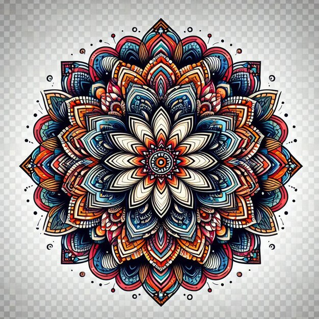 Vector mandala kaleidoscope element