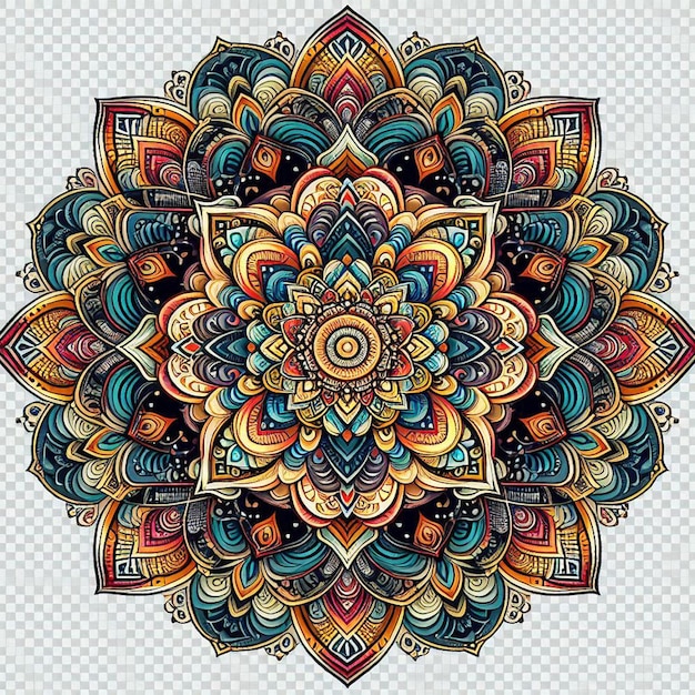 Vector mandala kaleidoscope element