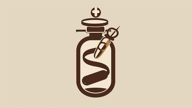 Photo vector medicine bottle logo