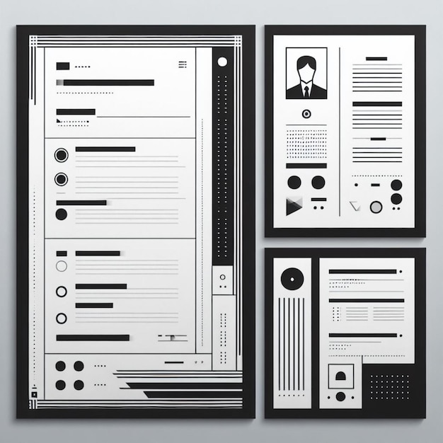 vector Minimalist cv resume template