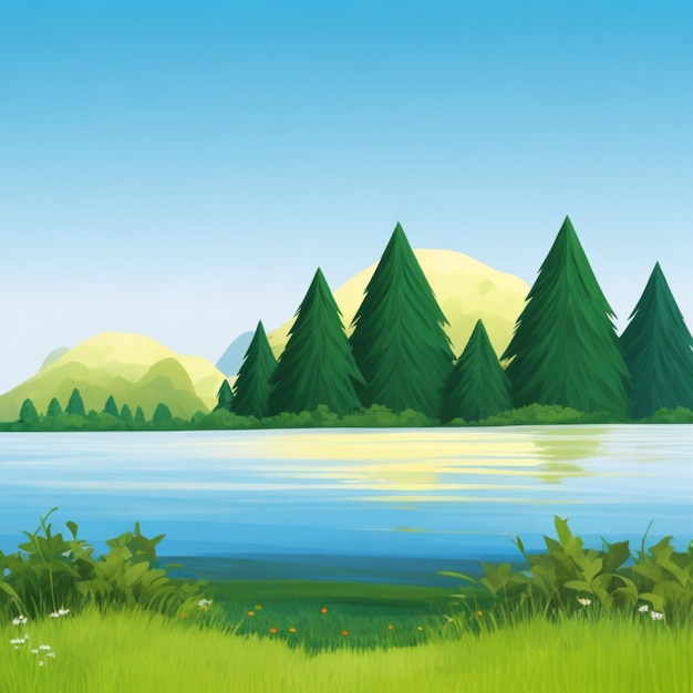 Vector natural landscape background