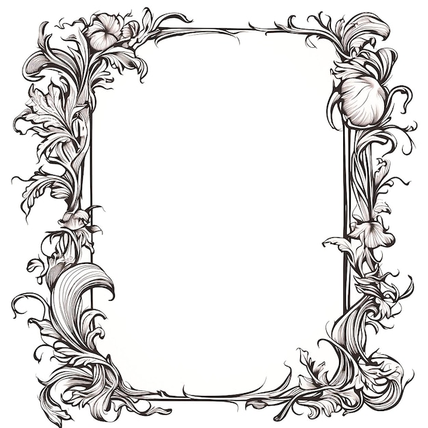 vector ornamental frame design Generated by AI