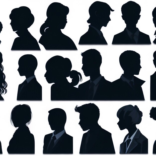 Vector people silhouette profil