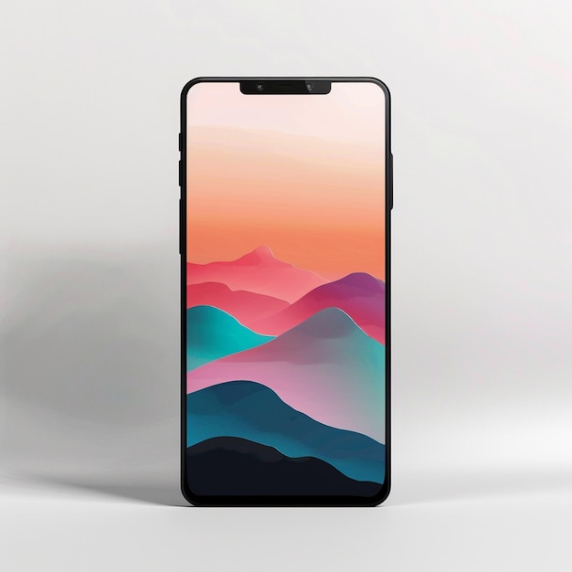 Vector phone on white background Generative AI