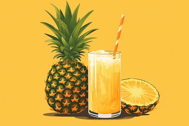 vector pineapple juice