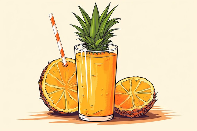 vector pineapple juice