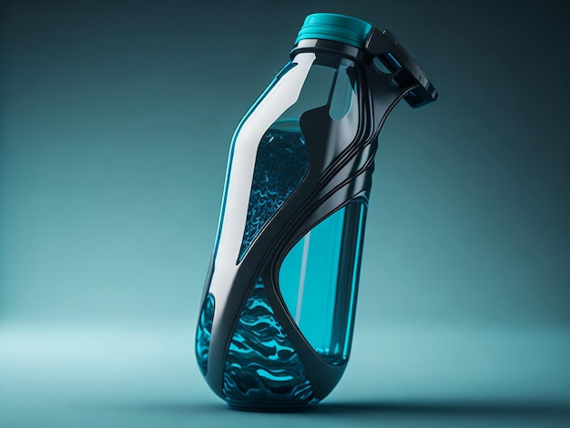 vector plastic bottle with water on white