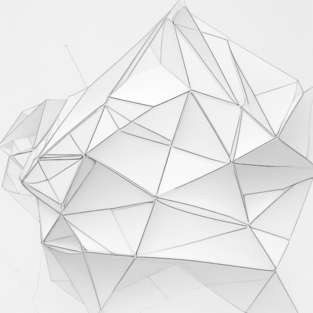 Photo vector polygonal lines on a white background