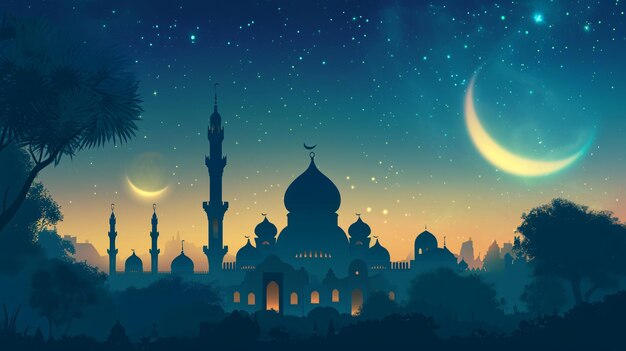 Vector Ramadan Mubarak greeting background