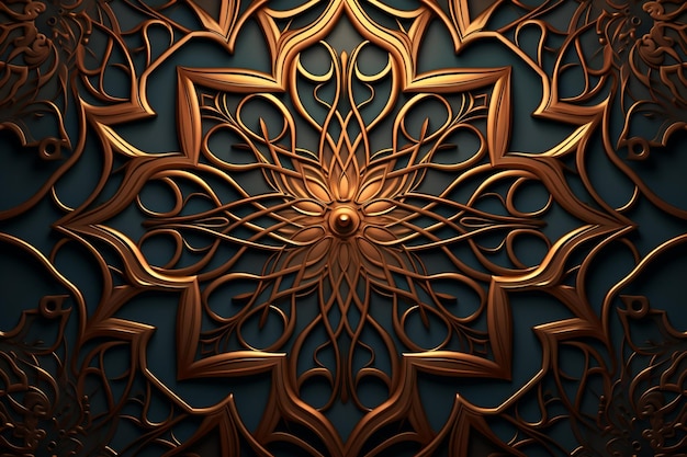 vector realistic threedimensional arabic ornamental background