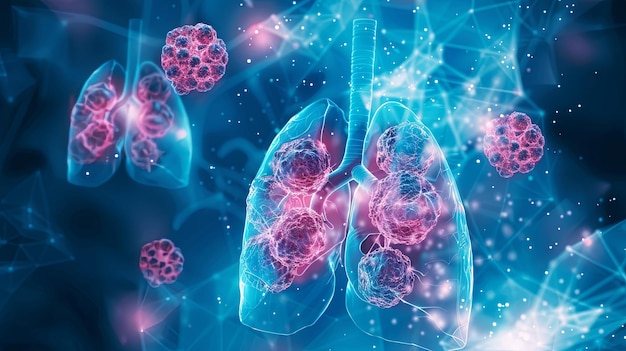 A vector representation of Lung Cancer cells oncology