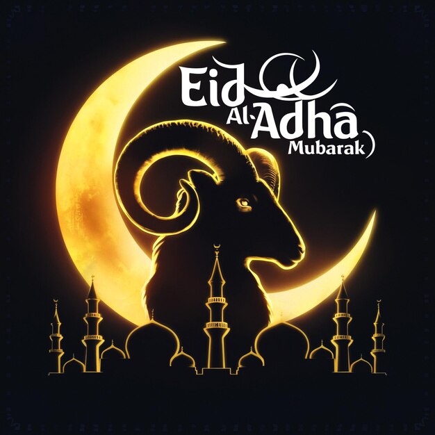 Photo vector simple concept design of eid al adha