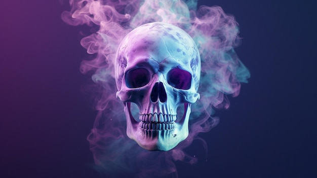 Vector skull made of smokeGenerative AI