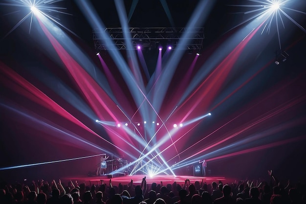 Vector Stage Spotlight with Laser rays