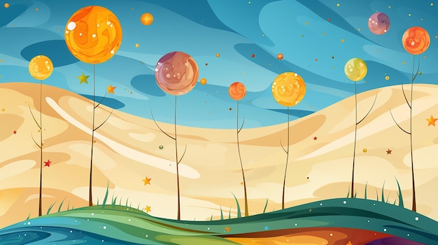 vector_sunshine_background_in_warm_tones