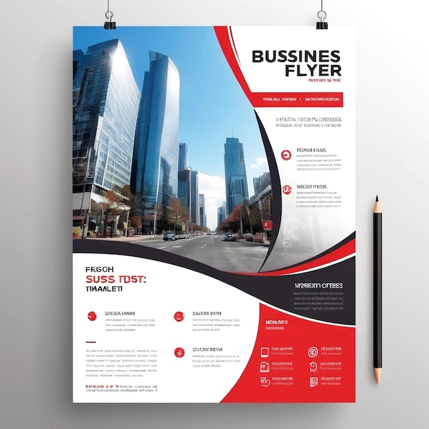 Vector vertical business flyer template