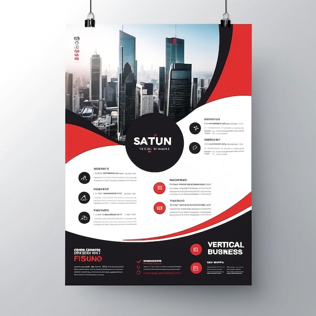 Vector vertical business flyer template