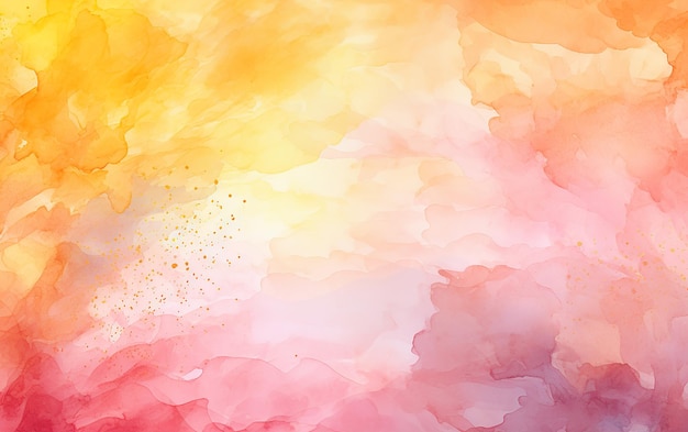 Vector Watercolor Yellow and Pink Texture