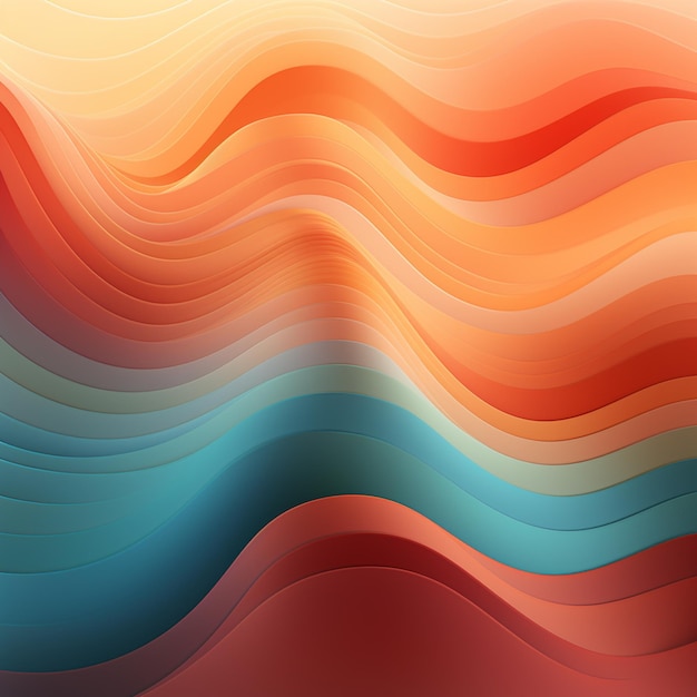 vector wavy smooth lines pattern background colorfull style