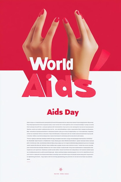 Photo vector world aidsday landing page template