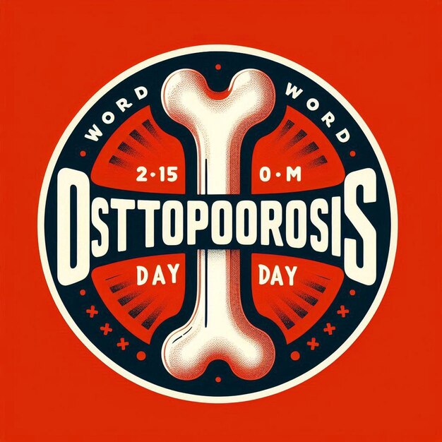 Vector world osteoporosis day background illustration