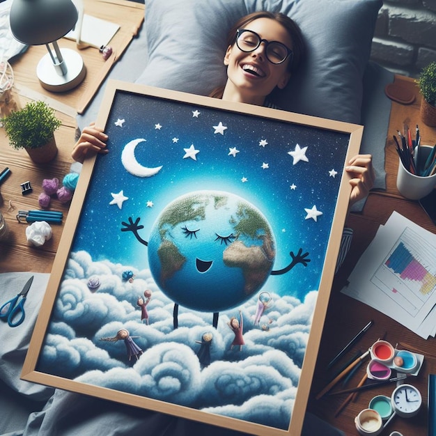 Vector world sleep day vector design illustrationhorizontal bright poster for world sleep day