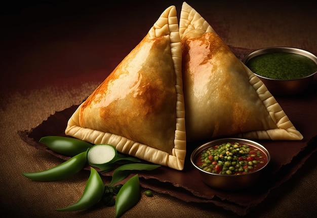 Veg samosa is a crispy and spicy indian triangle shape snack which has crisp outer layer of maida