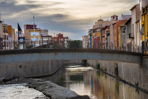 Vega Baja del Segura Orihuela centro Pasarela sobre el Rio Segura en el casco antiguo de Orihuela,