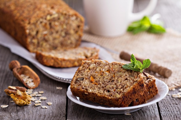 Vegan banana carrot bread