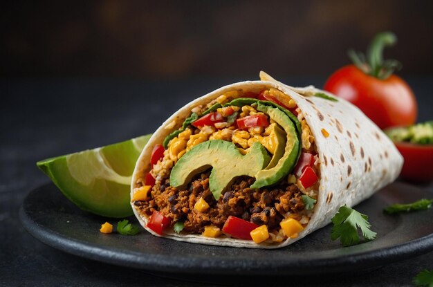 Photo vegan burrito joy