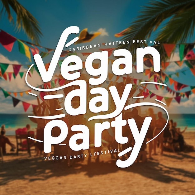 Vegan Day Party Poster Socials Media Template Generated With AI