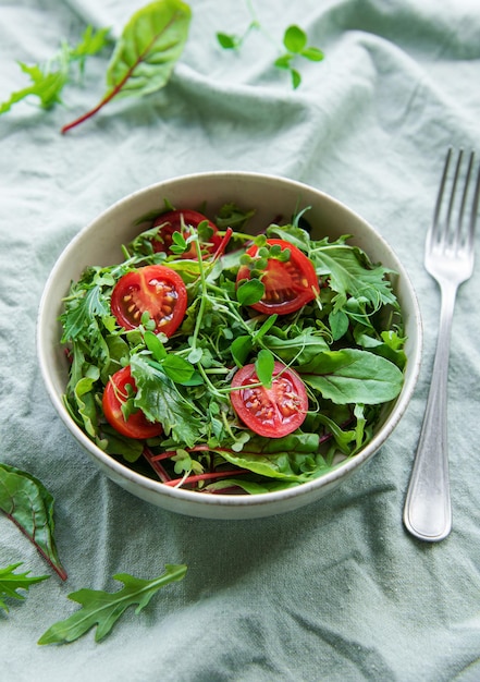 Vegan food healthy fresh vegetables salad