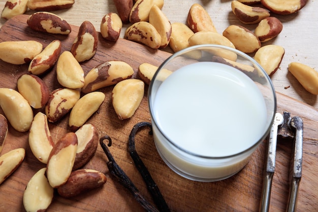 Vegan milk from brazil nuts