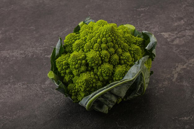 Vegan organic food Romanesco cabbage