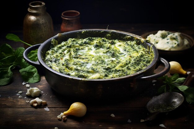 Vegan spinach and artichoke dip with dairyfree cheese