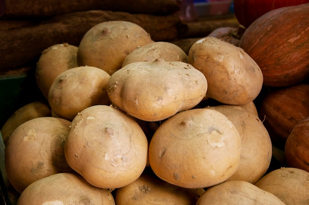 Vegetable market Vegetable stall jicama vegetables jicama