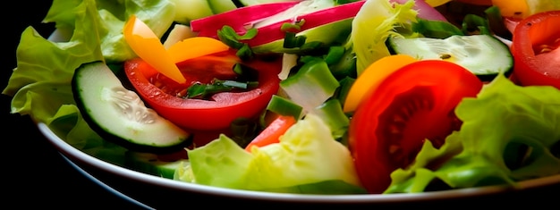 Vegetable salad in a bowl Generative AI