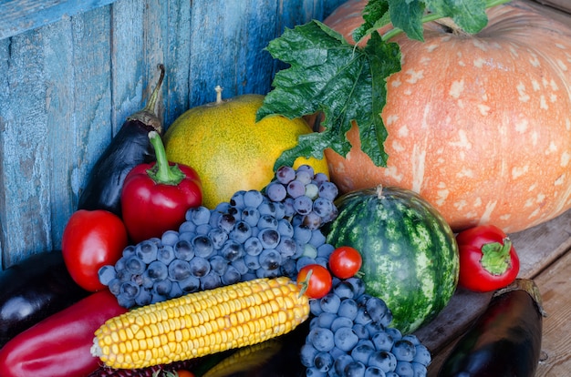 Vegetables and fruit close-up