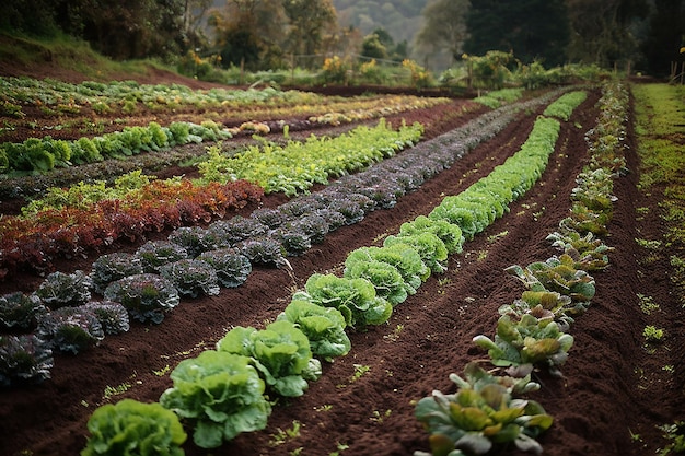 Vegetables Grown in Field with Veget