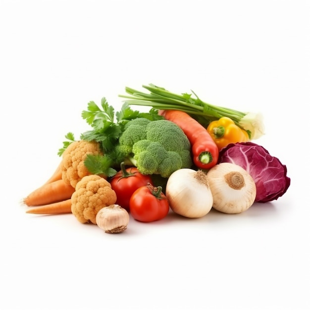 Vegetables Isolated on White Background