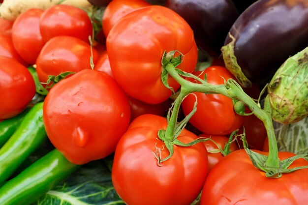 vegetables at the market background