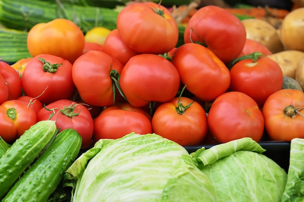 vegetables at the market background