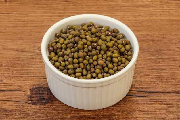 Vegetarian cuisine dry green lentil