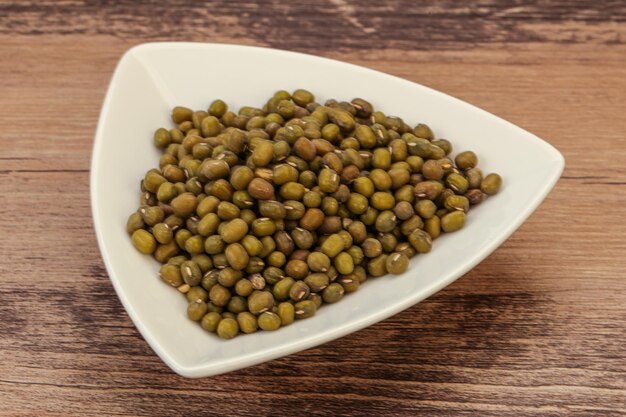 Vegetarian cuisine dry green lentil