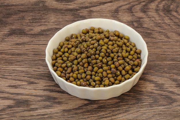 Vegetarian cuisine dry green lentil