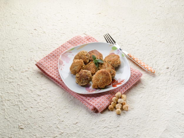 Vegetarian hazelnuts meatball