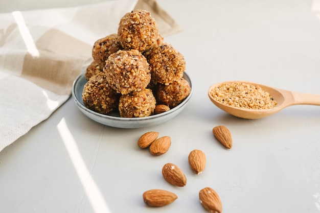 Vegetarian sweets with almonds